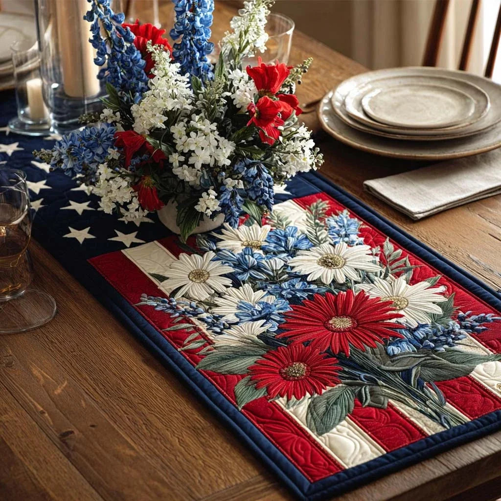 Independence Garden Quilted Table Runner