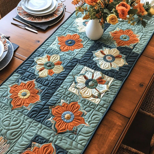 Infinite Bloom Quilted Table Runner