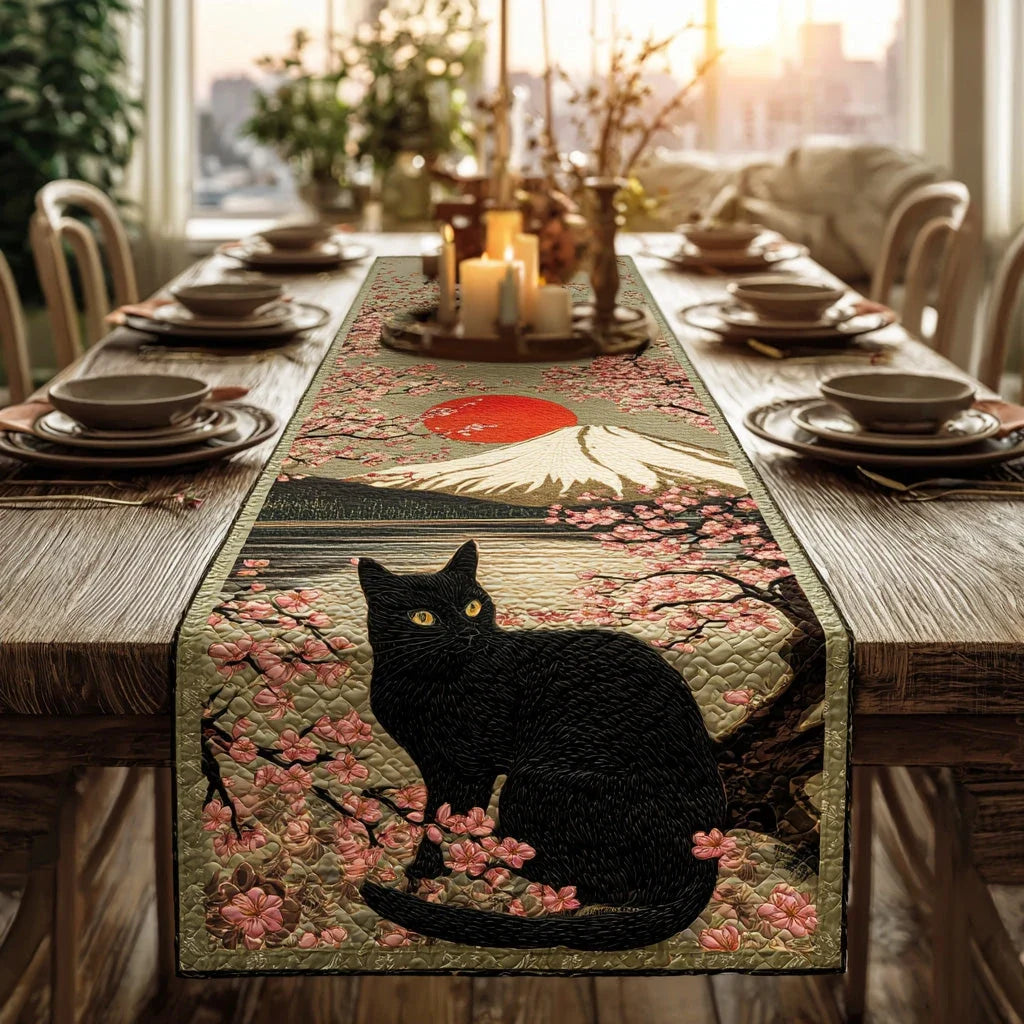Inky Charms Quilted Table Runner