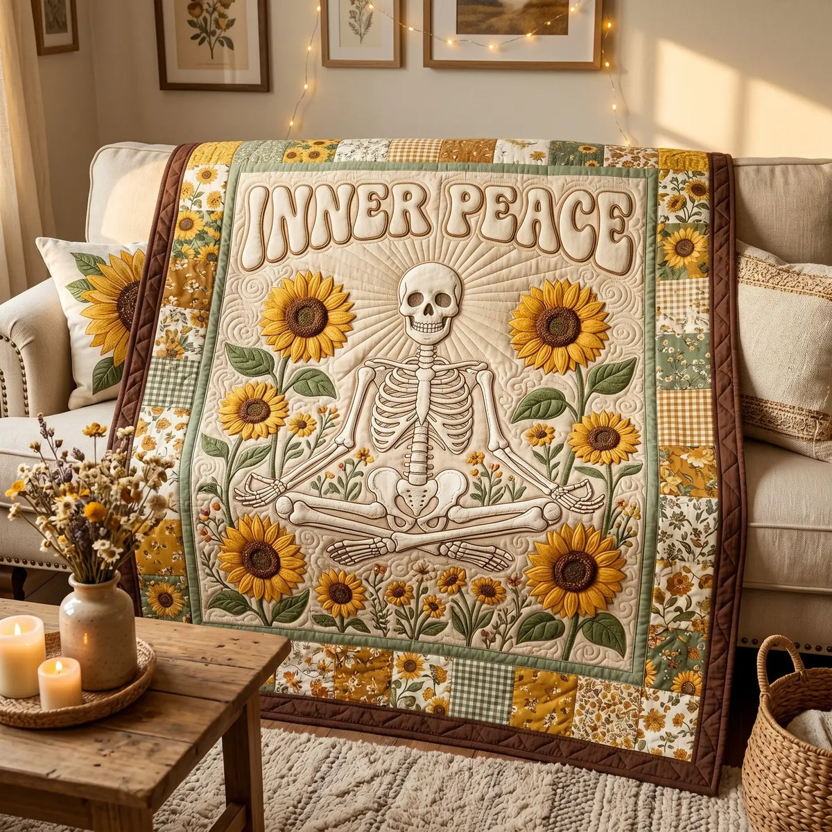 Inner Peace Quilt Blanket