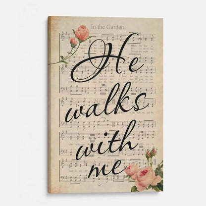 he walks with me wall art canvas print (Landscape) (view 5)