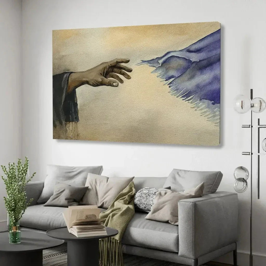 if only i could touch the hem of his garment wall art canvas (Landscape) (view 4)