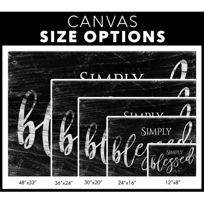 simply blessed wall art canvas modern farmhouse christian wall decor (Landscape) (view 2)