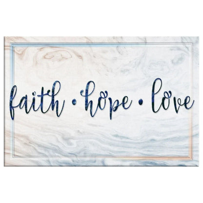rustic faith hope love wall art canvas christian wall decor (Landscape) (view 2)