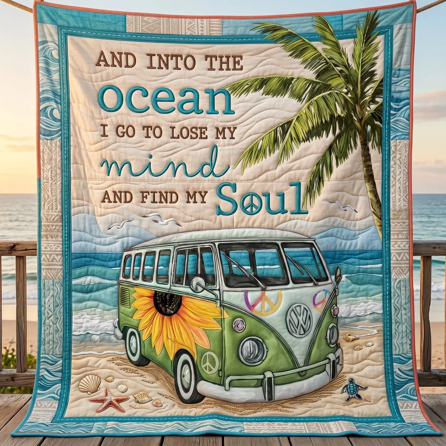 Into The Ocean Quilt Blanket