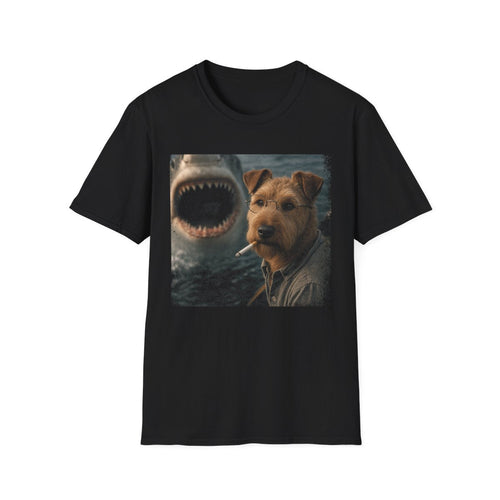 Irish Terrier and Shark Tee