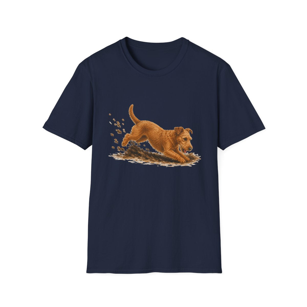 Irish Terrier Excavating Mode On Tee