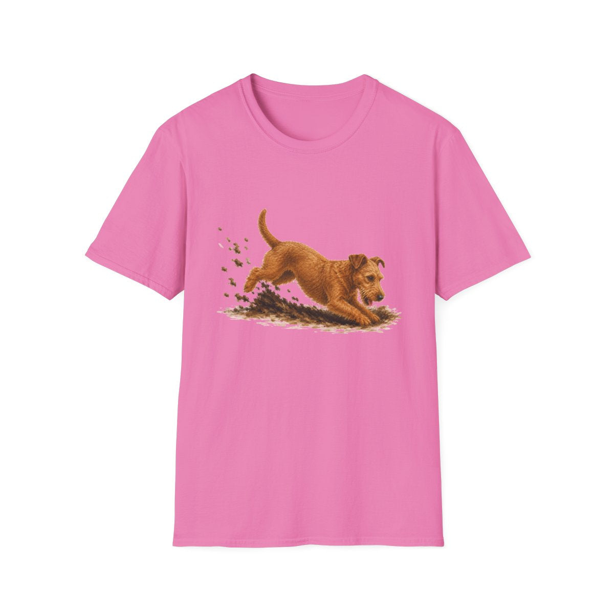 Irish Terrier Excavating Mode On Tee