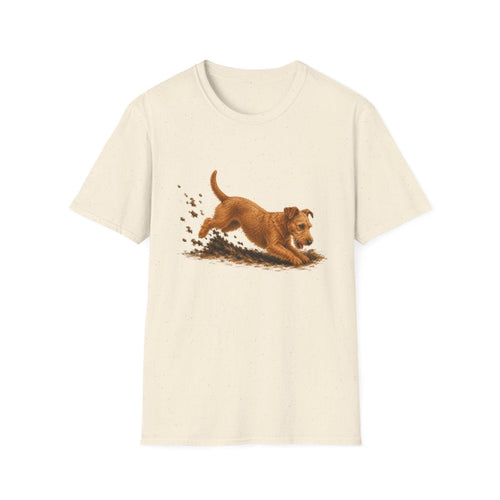 Irish Terrier Excavating Mode On Tee