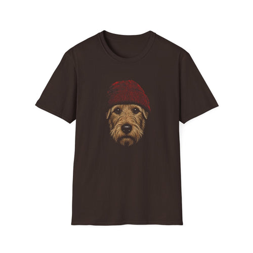 Irish Terrier In Beanie Tee