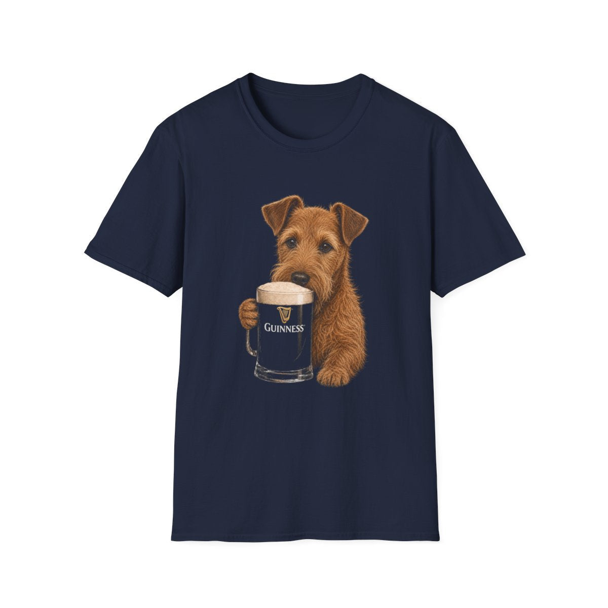 Irish Terrier With A Pint Tee