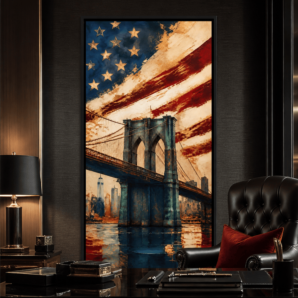 Iron Heritage Over The Harbor Canvas Wall Art