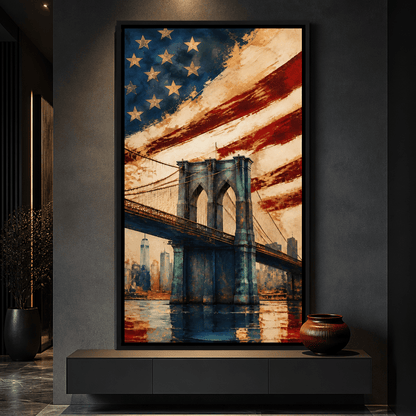 Iron Heritage Over The Harbor Canvas Wall Art