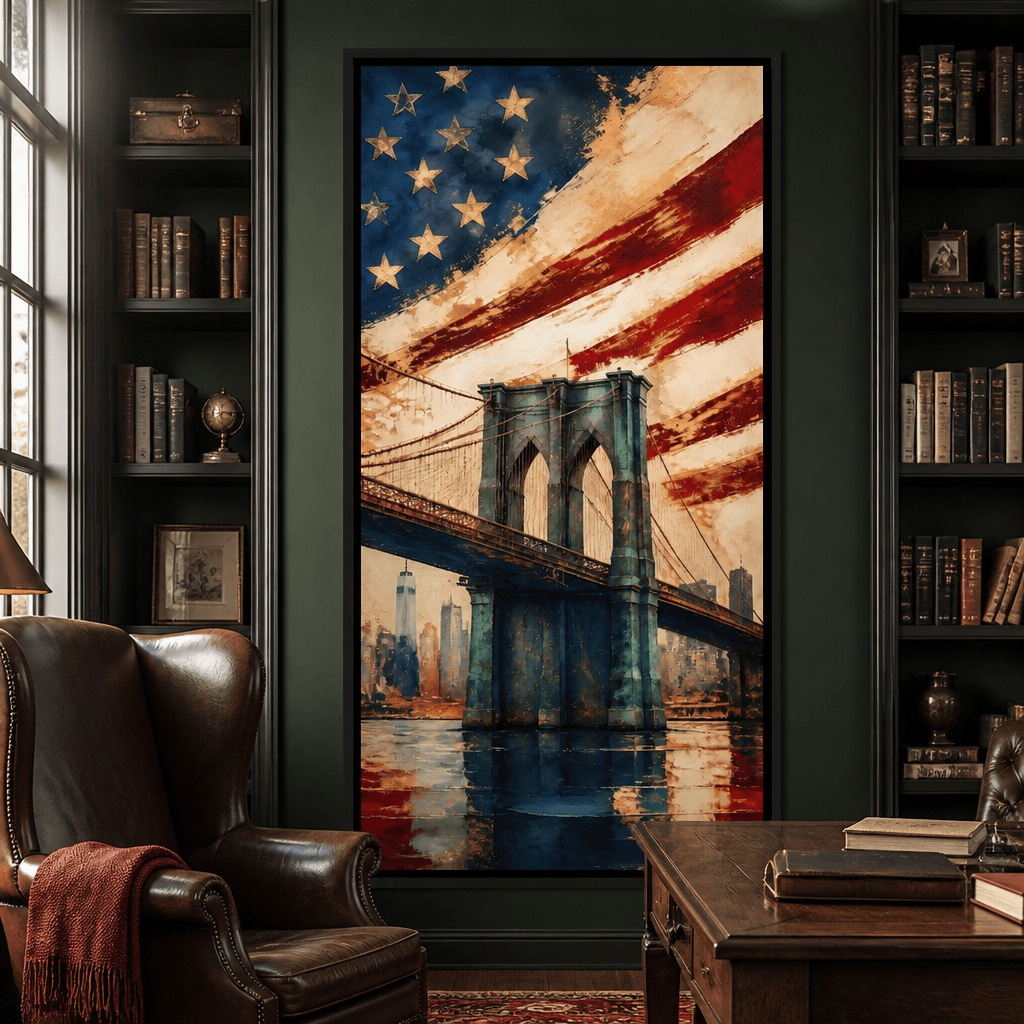 Iron Heritage Over The Harbor Canvas Wall Art