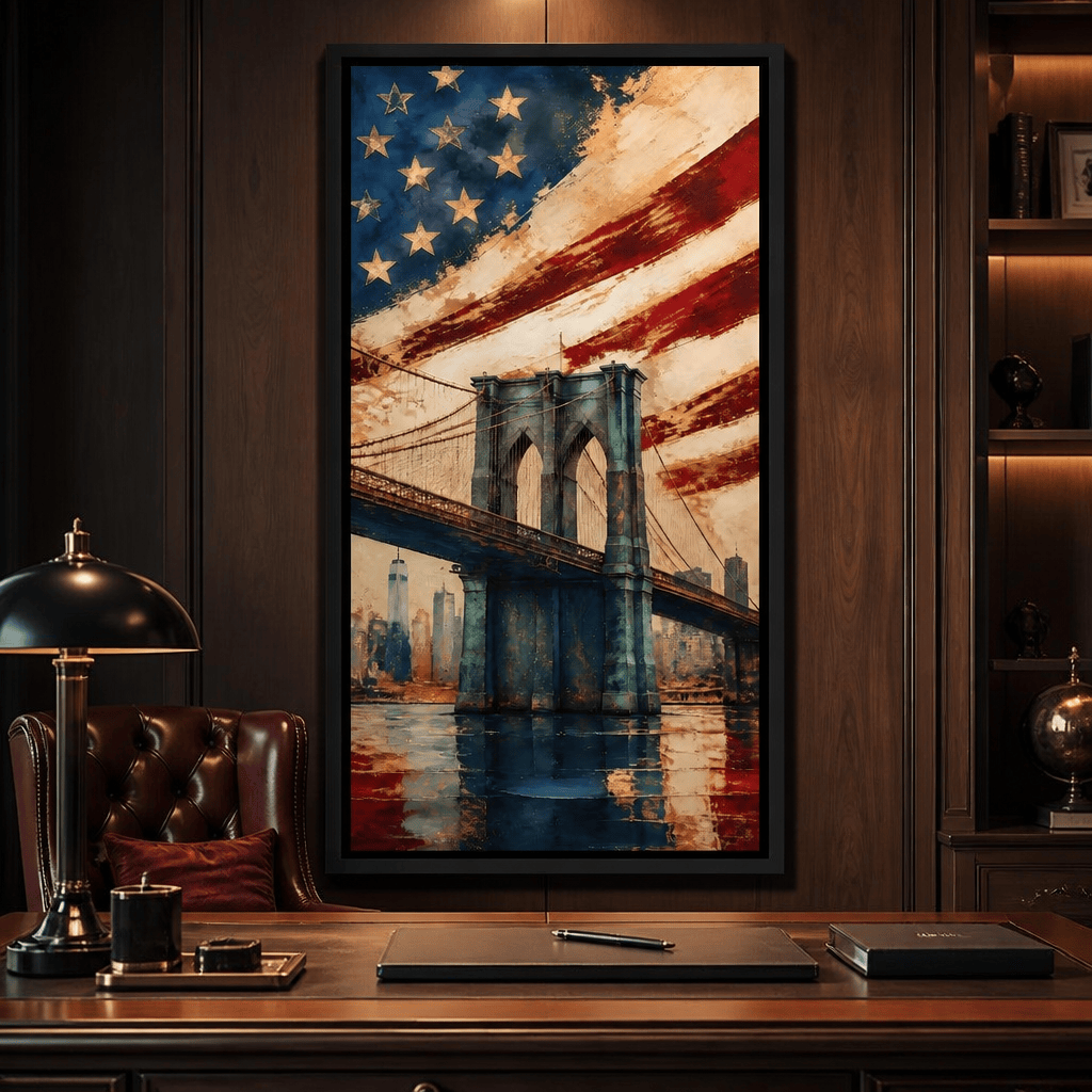 Iron Heritage Over The Harbor Canvas Wall Art