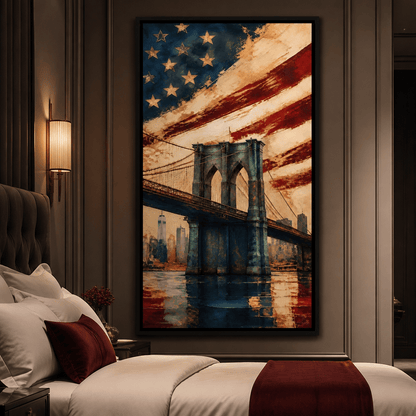 Iron Heritage Over The Harbor Canvas Wall Art