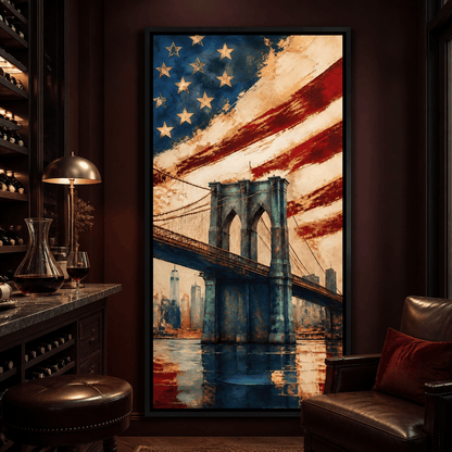 Iron Heritage Over The Harbor Canvas Wall Art