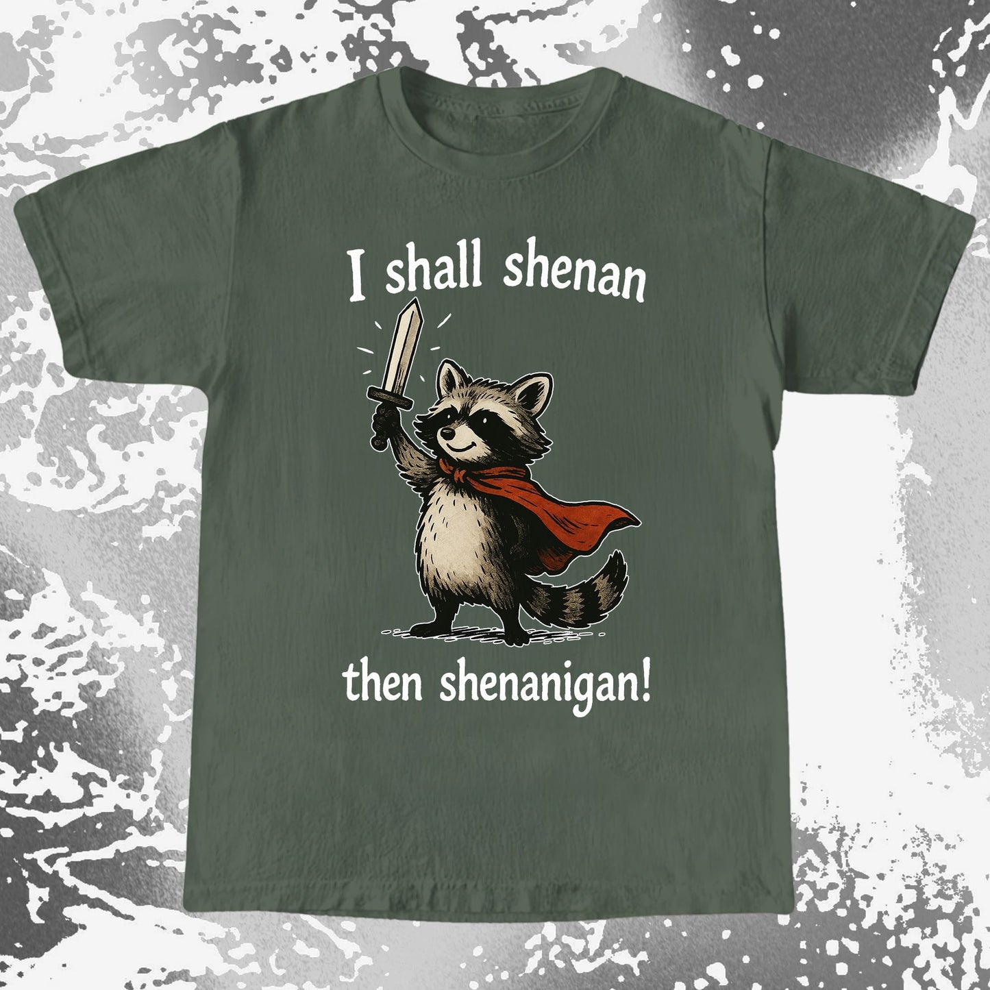 I Shall Shenan Then Shenanigan Raccoon, funny meme tee gift (view 6)
