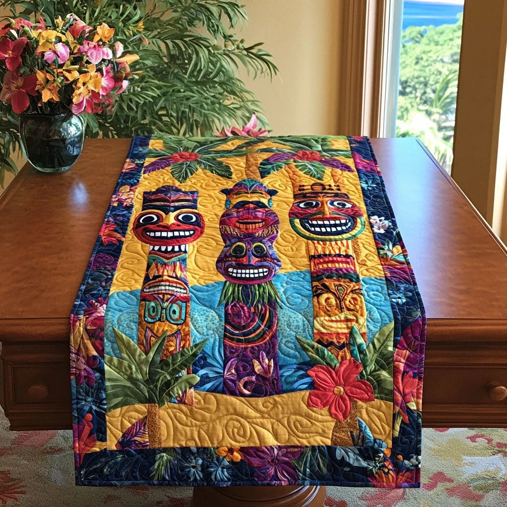Island Carvings Quilted Table Runner