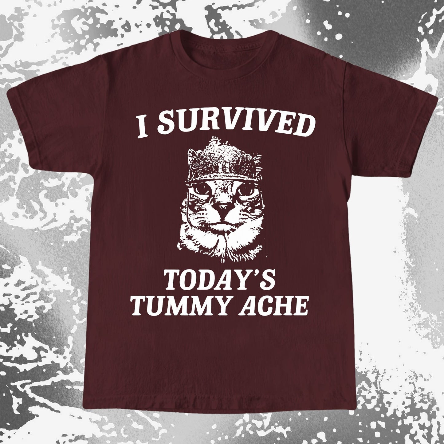 I Survived Today's Tummy Ache Cat Shirt (view 7)