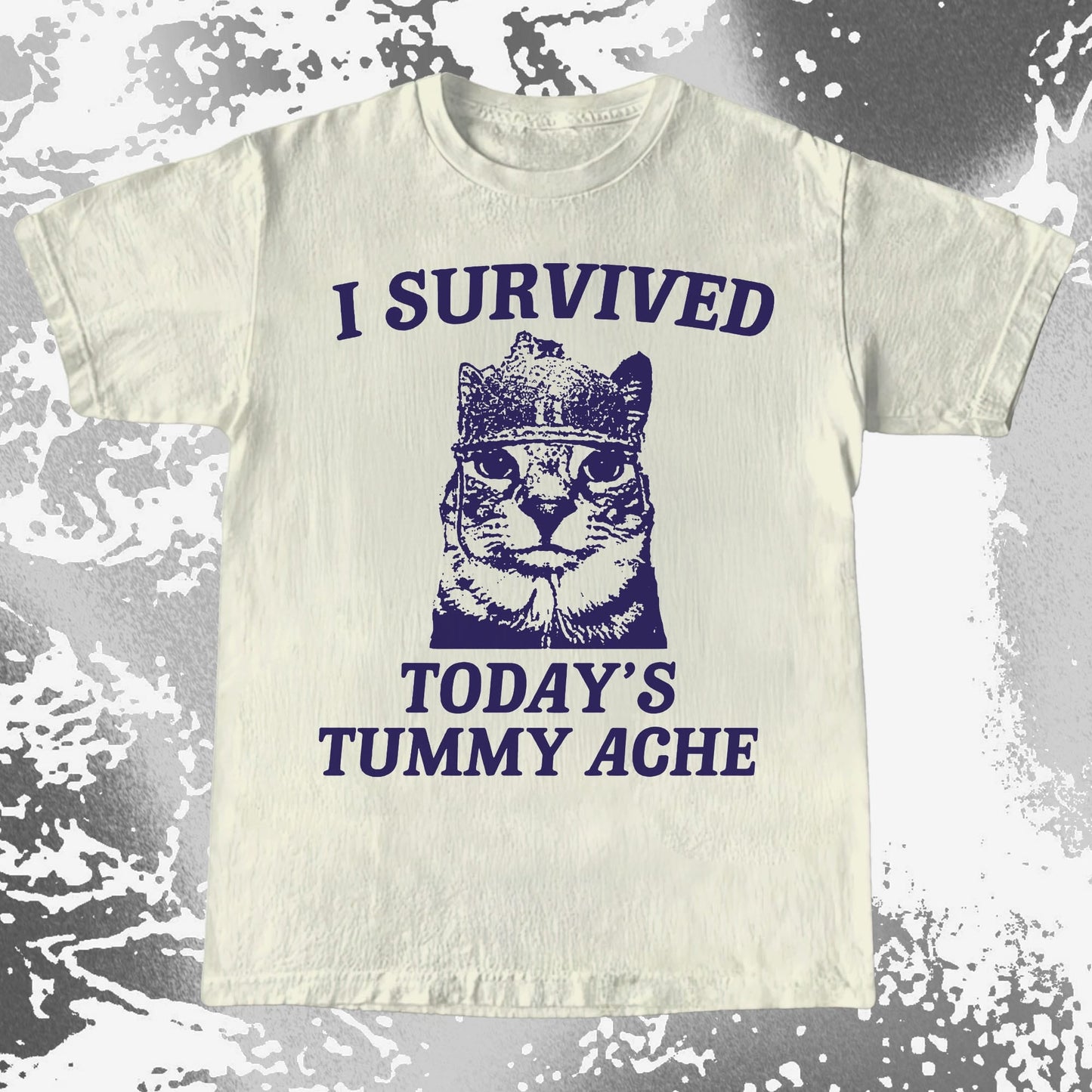 I Survived Today's Tummy Ache Cat Shirt (view 3)