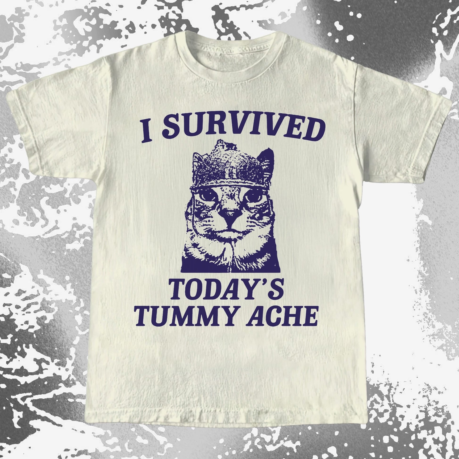 I Survived Today's Tummy Ache Cat Shirt (view 3)
