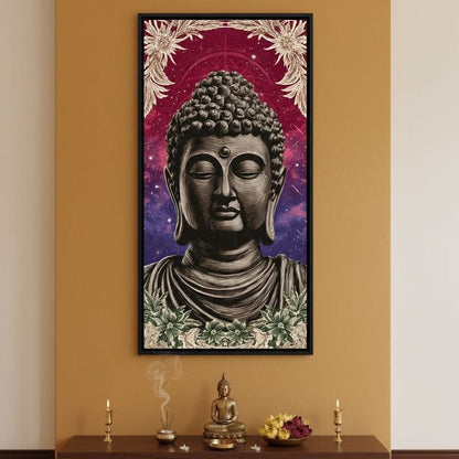 Celestial Buddha Tranquil Flow Canvas Wall Art