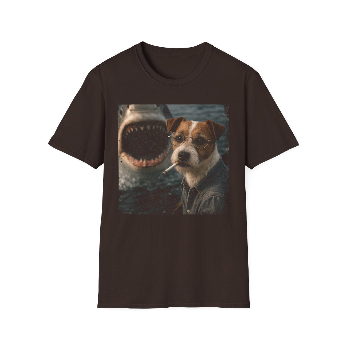 Jack Russell Terrier and Shark Tee