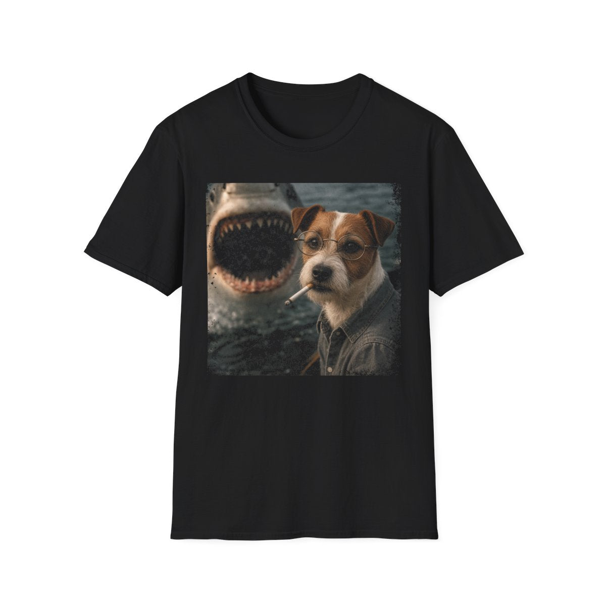 Jack Russell Terrier and Shark Tee