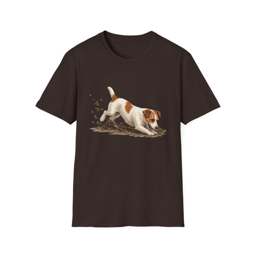 Jack Russell Terrier Excavating Mode On Tee