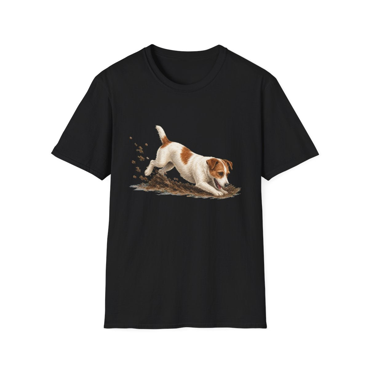 Jack Russell Terrier Excavating Mode On Tee