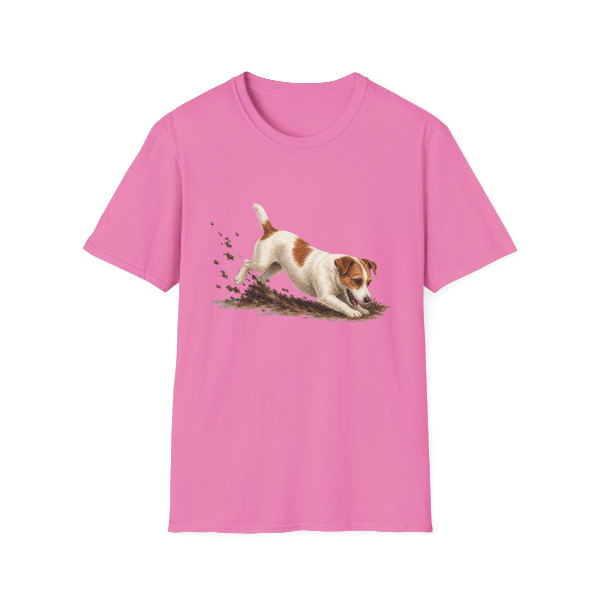 Jack Russell Terrier Excavating Mode On Tee