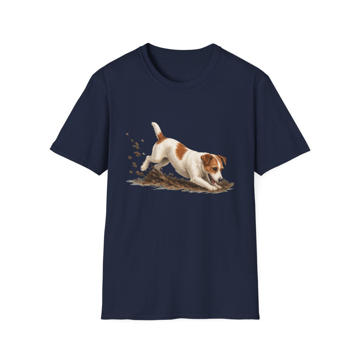 Jack Russell Terrier Excavating Mode On Tee