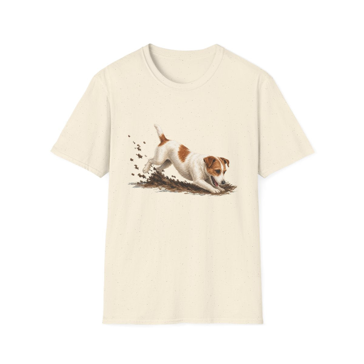 Jack Russell Terrier Excavating Mode On Tee