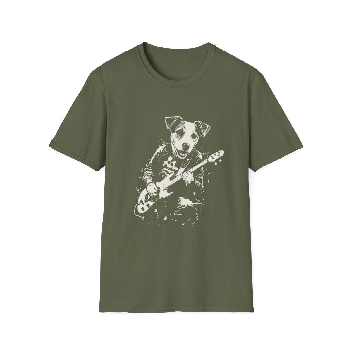 Jack Russell Terrier Rocking Guitar Tee