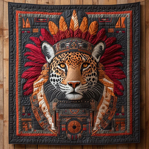 Jaguar Gaze Quilt Blanket