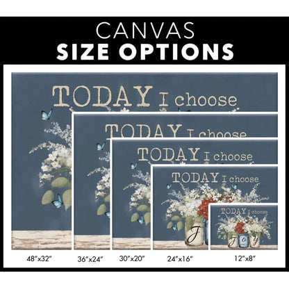 james 1 2 today i choose joy butterfly flower mason jar wall art canvas print (Landscape) (view 3)