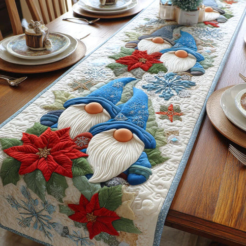 Jingle Gnome Night Quilted Table Runner