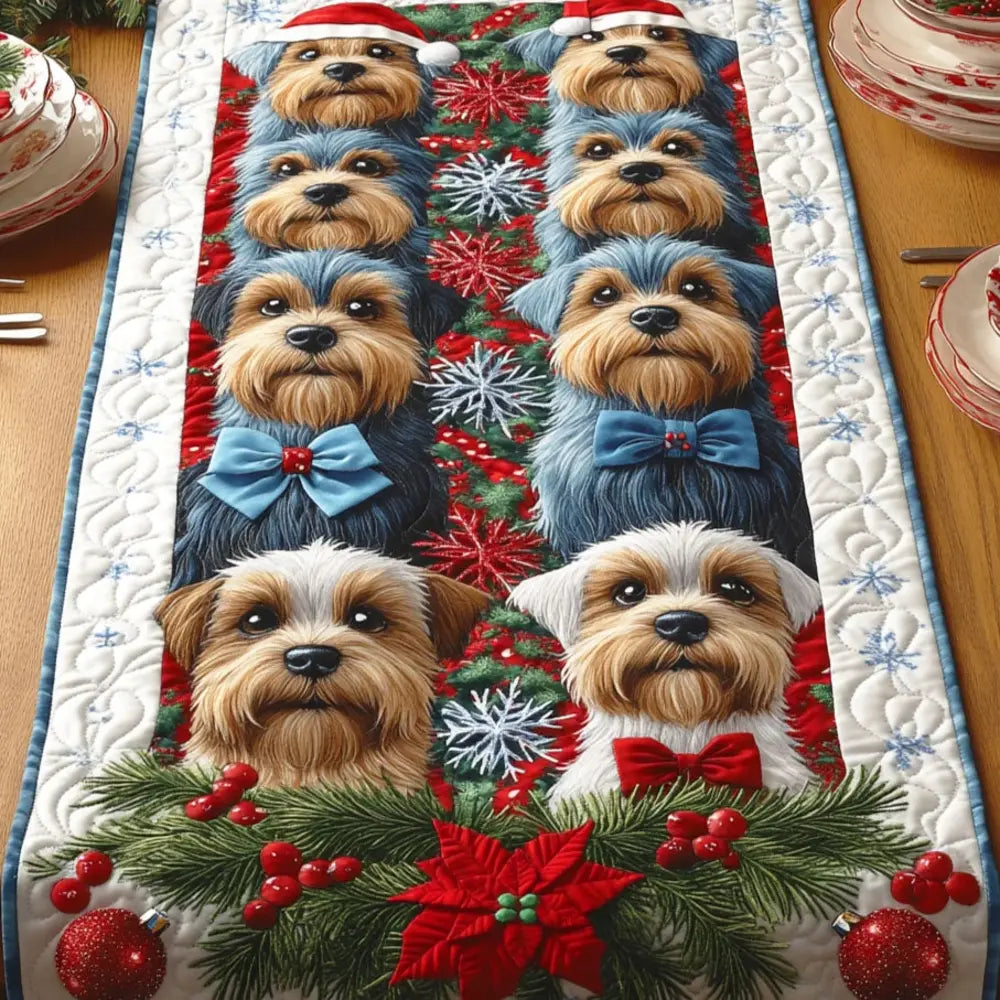 Jingle Pup Quilted Table Runner