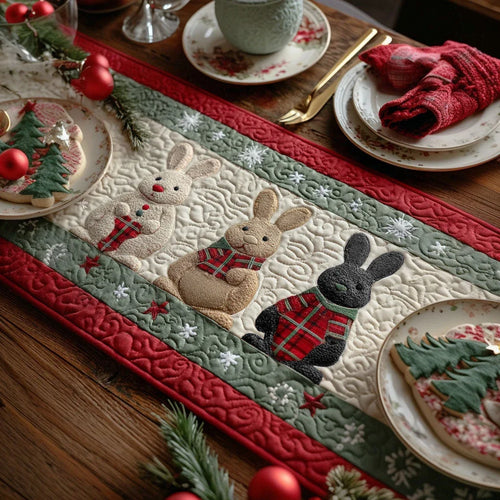 Jolly Bunny Quilted Table Runner