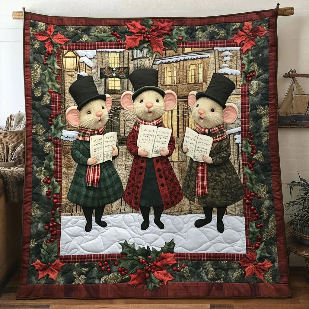 Jolly Choir Mouse Quilt Blanket