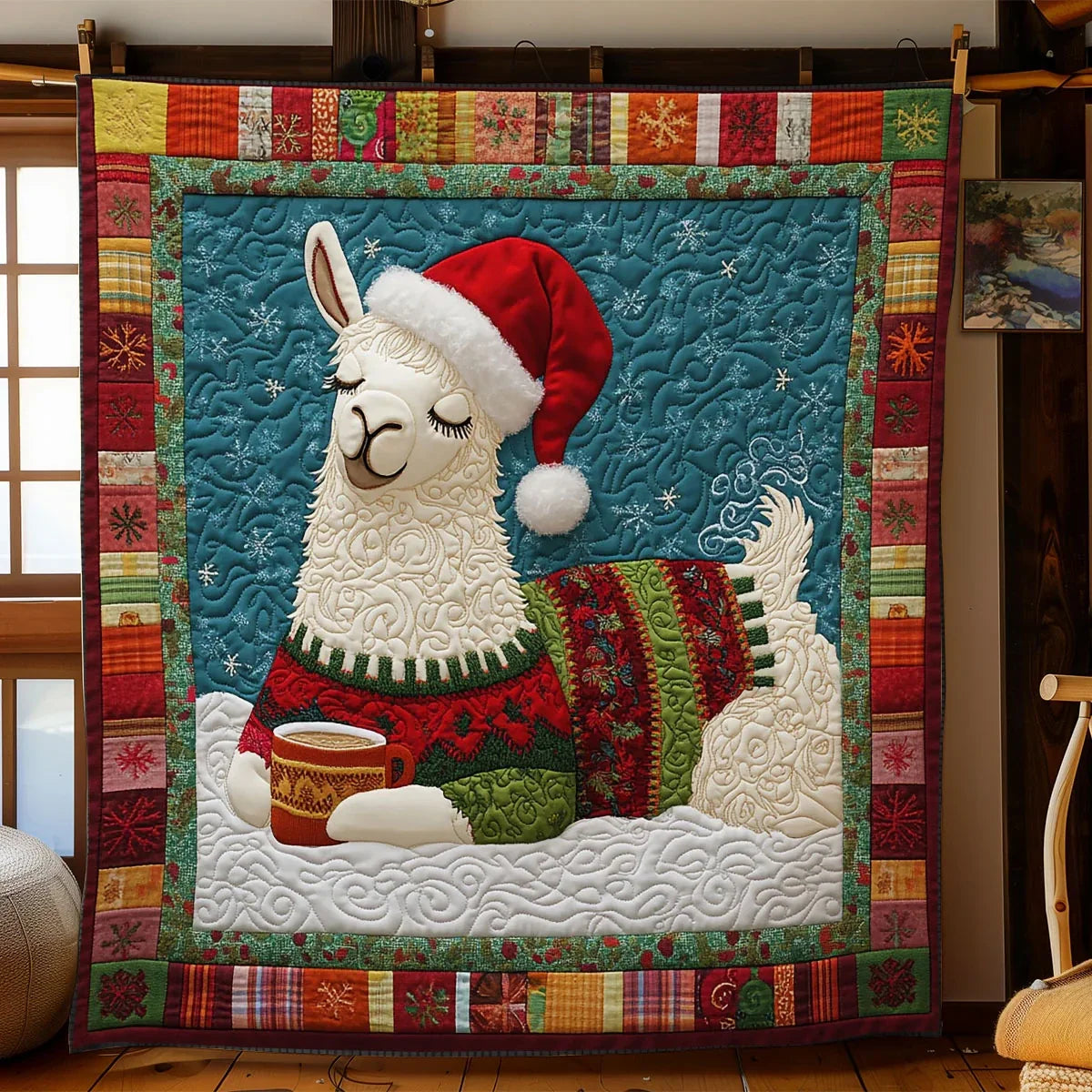 Jolly Llama Quilt Blanket