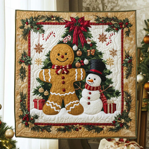 Jolly Pair Gingerbread Quilt Blanket