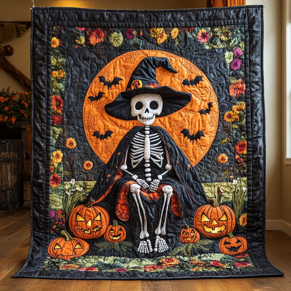 Jolly Skeleton Quilt Blanket