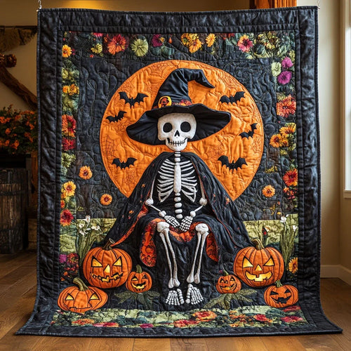 Jolly Skeleton Quilt Blanket