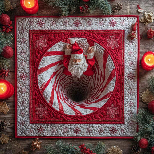 Jolly Swirl Quilted Table Topper