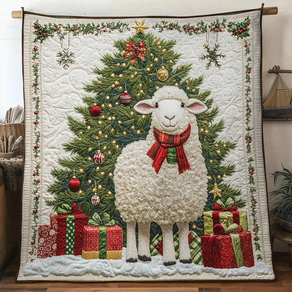 Joy Bell Sheep Quilt Blanket
