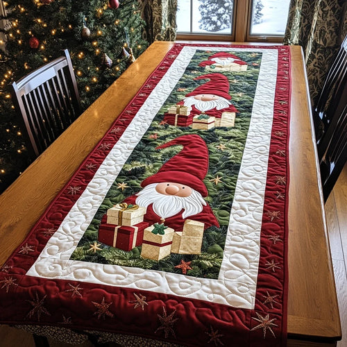 Joyful Gnome Quilted Table Runner