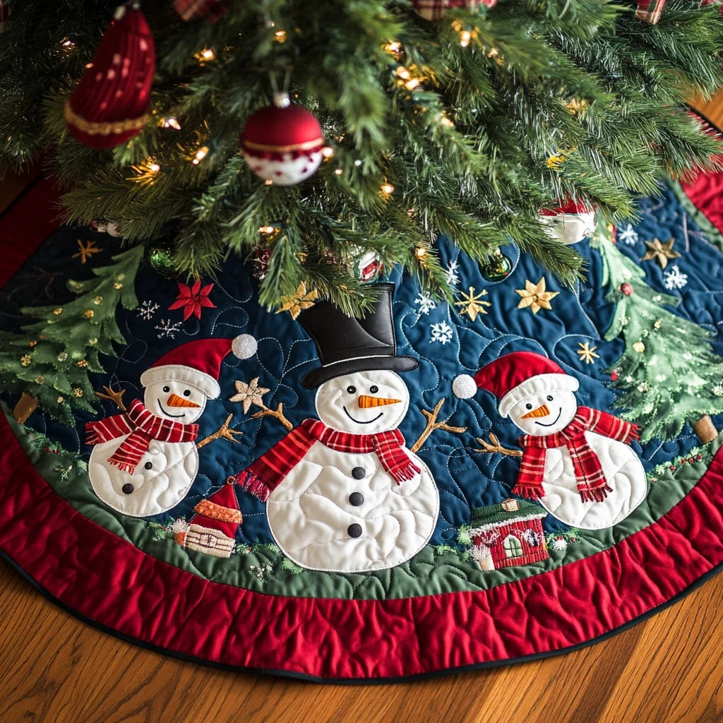 Joyful Yuletide Glow Christmas Tree Skirt