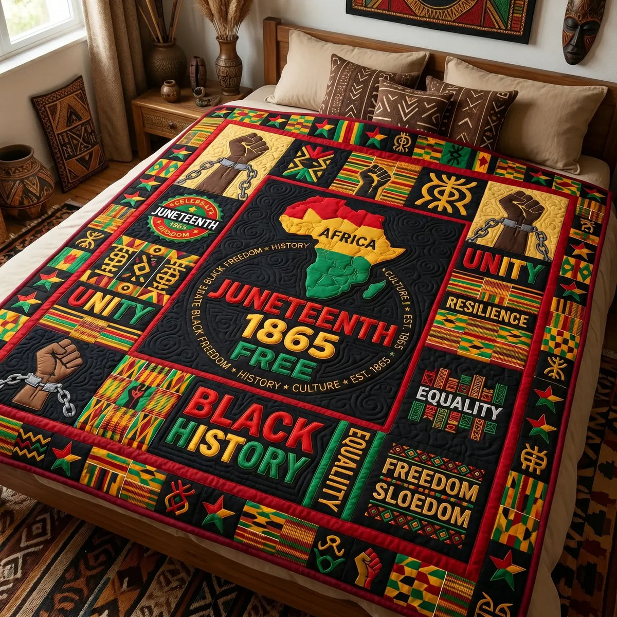 Juneteenth 1865 Free Quilt Blanket